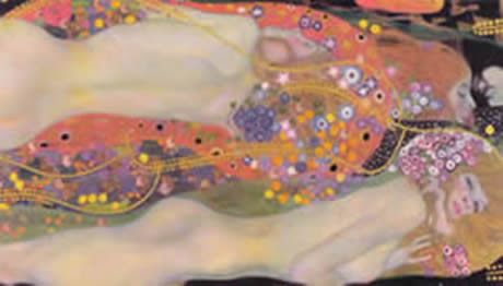 Pintura simbólica por Klimt.
