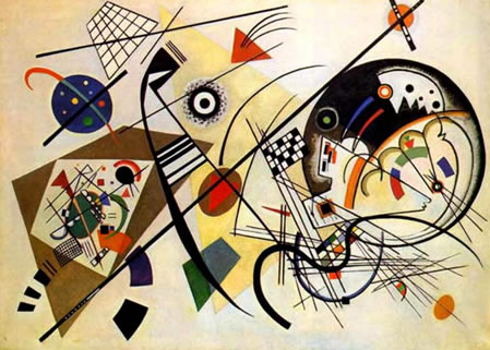 Pintura abstracta por Kandinsky.