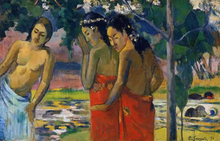 Indígenas en estilo fovista por Gauguin.